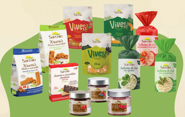 Da Sarchio in arrivo i nuovi snack salati biologici senza glutine Vives